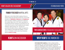 Tablet Screenshot of kimsblackbelt.com